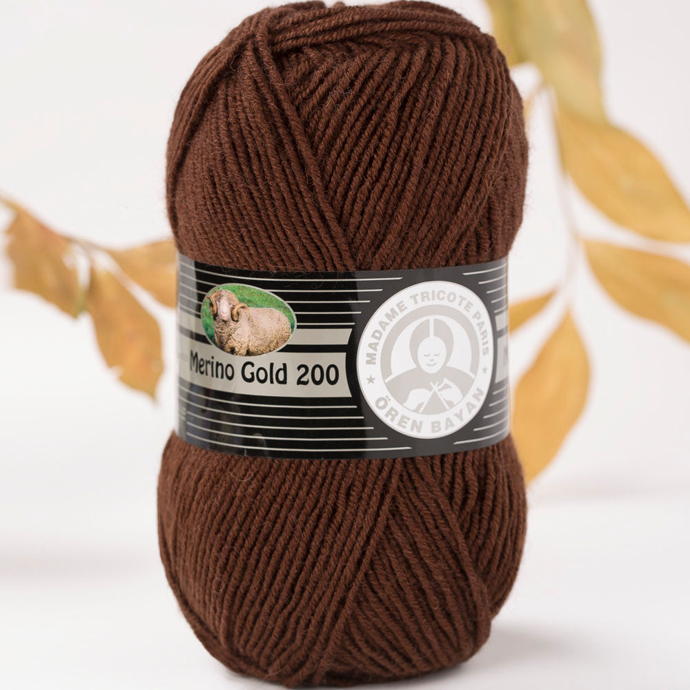 Örenbayan Merino Gold 200 Kahverengi El Örgü İpi - 83-1842